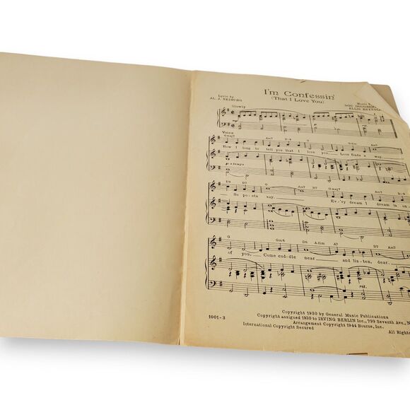 Lot of 2 VTG 1944 Sheet Music WWII Era Dinah Shore Movie Tin Pan Alley - Picture 8 of 15